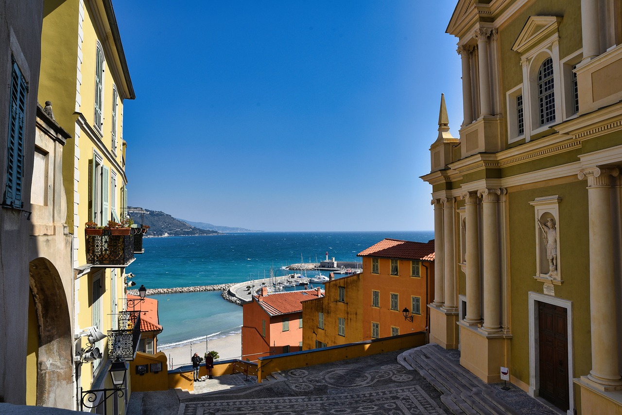 menton, city, coast